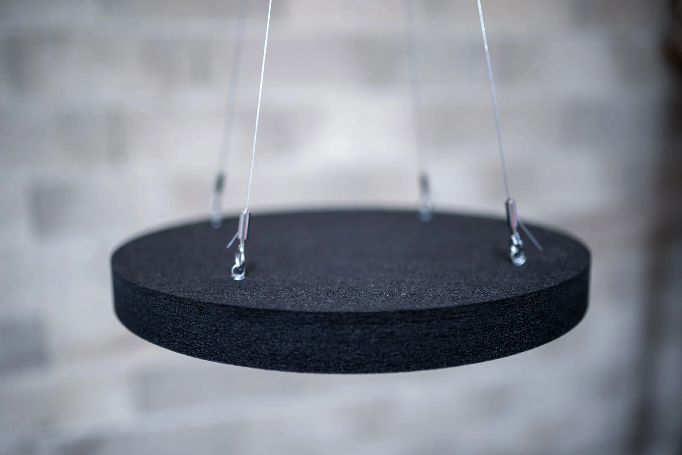 Pure-Kustik Acoustic Ceiling Panel in Black Circle